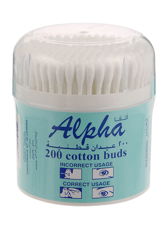 

Alpha Cotton Buds Round, 200 Pieces