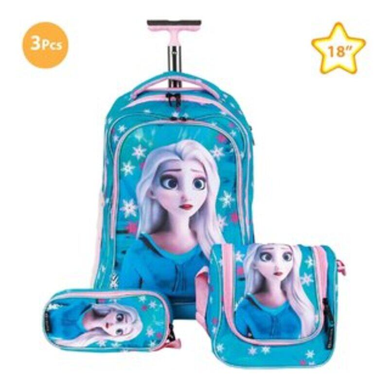 

Generic Trolley Backpack Bag Frozen Design , 3 pieces , 18 inch