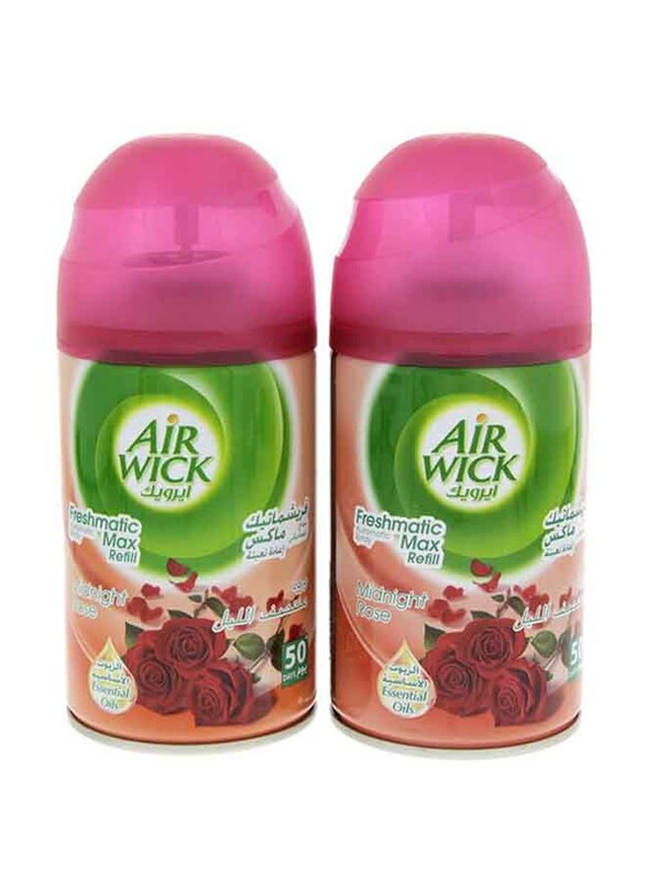 Air Wick Freshmatic Midnight Rose Automatic Refill Spray, 2 x 250ml