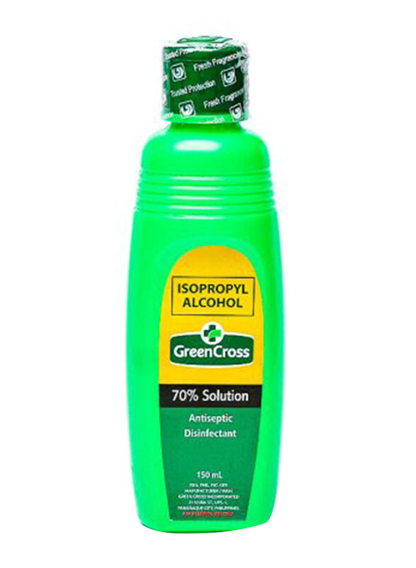 

Green Cross Alcohol 70% Regular Antiseptic Disinfectant, 150ml