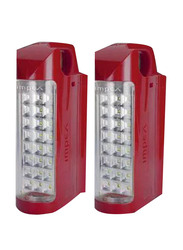 Impex 2-in-1 Combo Rechargable Emergency Lght Set, CB-2287, Red