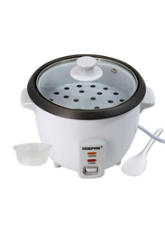 Geepas 0.6L Multi-Function Rice Cooker, 300W, GRC1828N, White