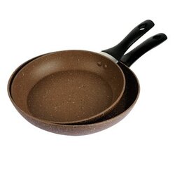 2PCS, FRY PAN 16195-1527-1, GRANET WITH LID