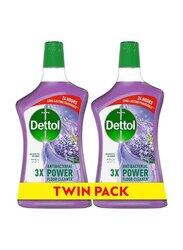 Dettol Lavender Antibacterial Power Floor Cleaner, 2 x 900ml