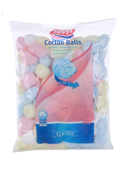 Tippys Classic Soft Coloured Cotton Balls, 100 Pieces