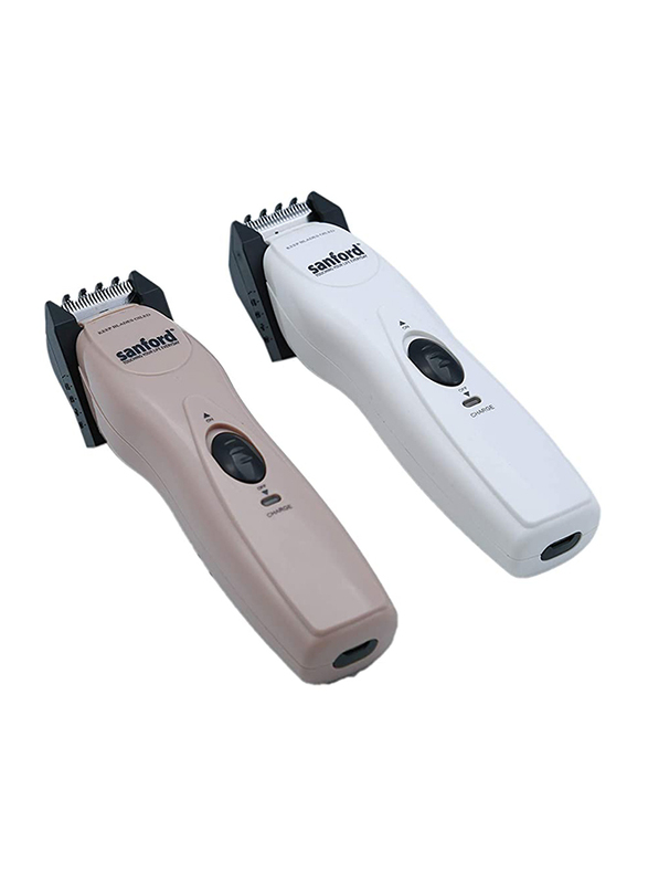 Sanford 2-in-1 Rechargeable Hair Clipper, SF1965HC, White/Rose Pink