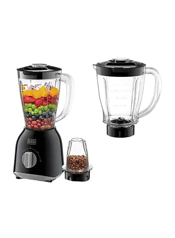 

Black+Decker 1L Blender with 2 Blender Jars & Grinder Mill, 400W, BX365PR-B5, Black