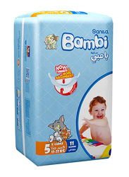 Sanita Bambi Baby Diapers, Size 5, X-Large, 12-22 Kg, 11 Count