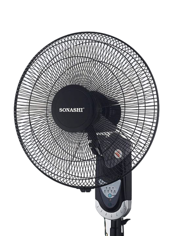 Sonashi Wall Fan with Remote, Black