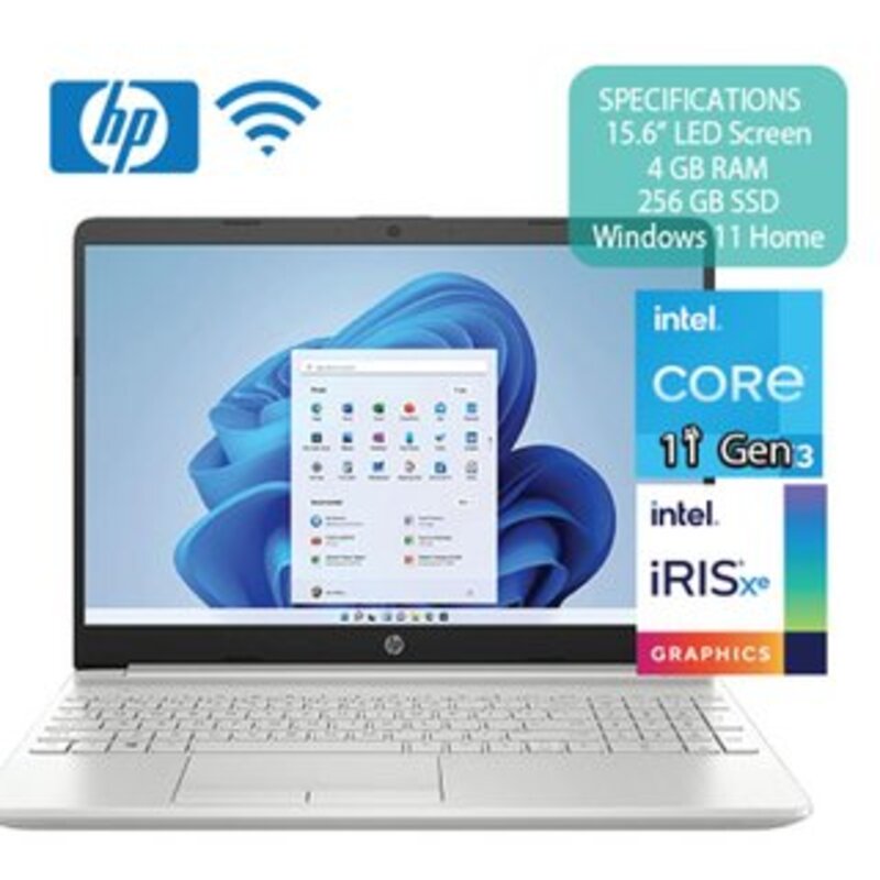 Hp Laptop I311Th  4Ram 256Ssd 15.6Screen Uhd Graphic Win 11 English/Arabic Key