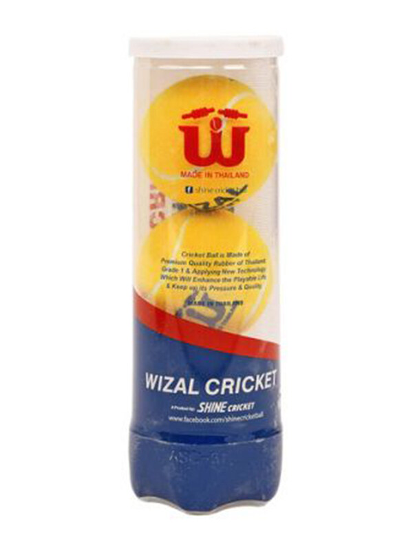 

Wizal 3-Piece Cricket Balls, Yellow