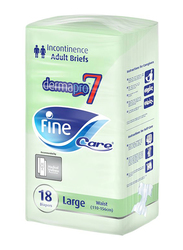 Fine Care DermaPro7 Incontinence Adult Briefs, Large, Waist (110-156 cm), 18 Diapers