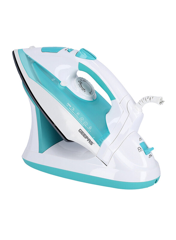 

Geepas Corded & Cordless Steam Iron 2400W, GSI24015, White/Blue