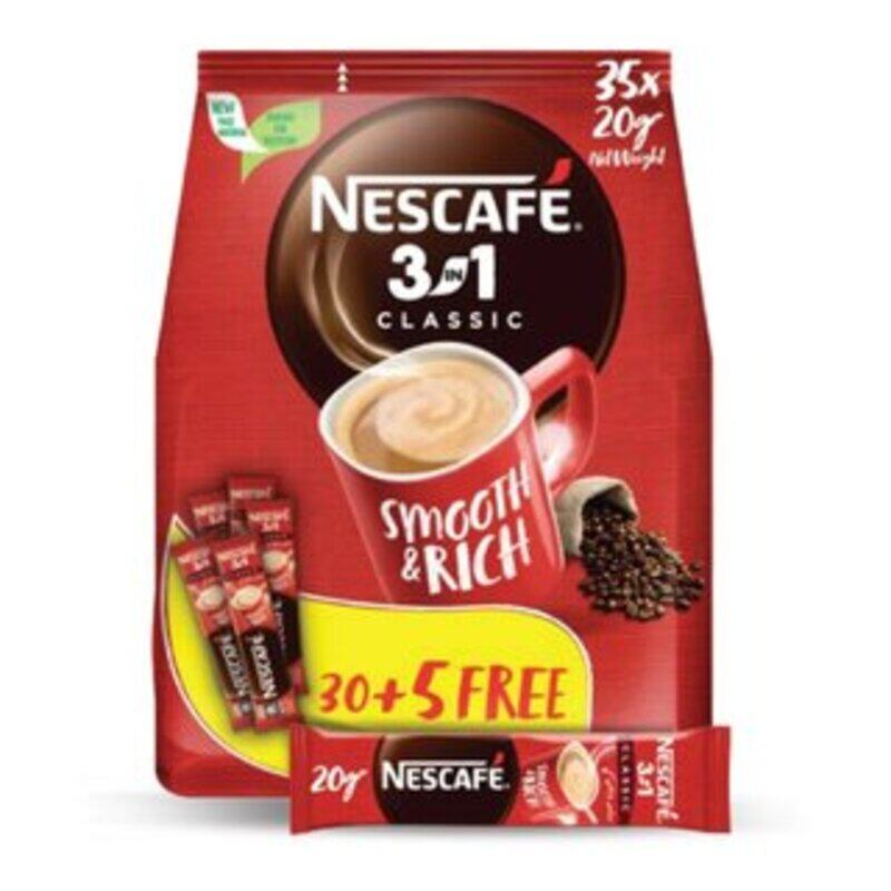 

Nescafe 3in1 Coffee Instant Mix Stick 20g Pack , 30+5 Sticks