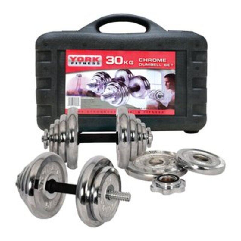 

Generic York Fitness Chrome Dumbell Set 30kg