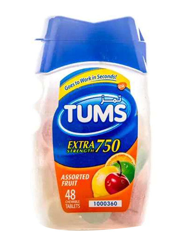 

Tums Extra Strength Chewable Antacid Tablets, 750mg, 48 Tablets