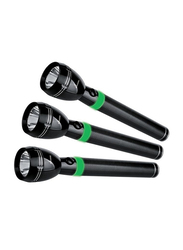 Sonashi 3 Piece Rechargeable LED Torch Combo Pack, Black