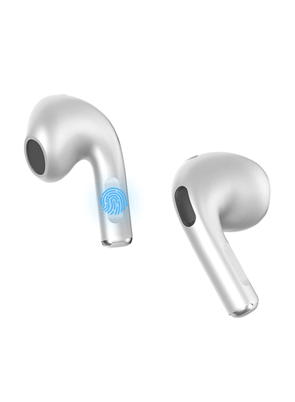 Miccell VQ-Q500 True Wireless In-Ear Stereo Earbuds, Silver
