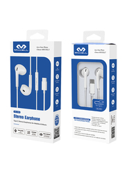 Miccell VQ-H15 Wired In-Ear Type-C Stereo Earphones with Built in Mic, White