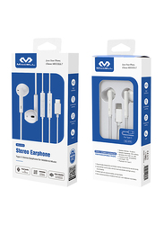 Miccell VQ-H53 Wired In-Ear Type-C Stereo Earphones with Mic & Volume Control, White
