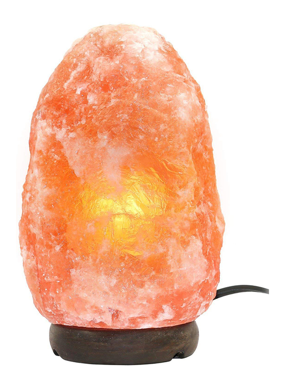 Himalayan 2.74 KG Natural Shape Salt Table Night Lamp, Brown/Orange