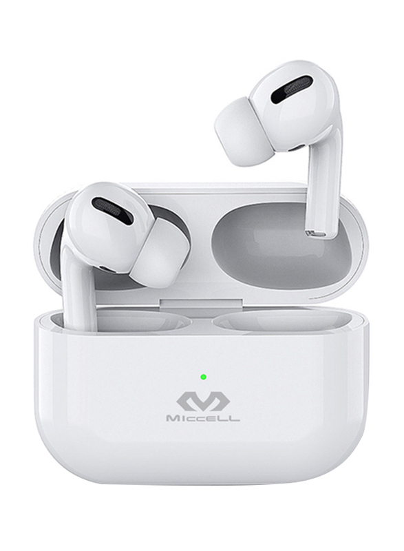 Miccell VQ-Q300 True Wireless In-Ear Bluetooth 5.1 Stereo Earbuds, White