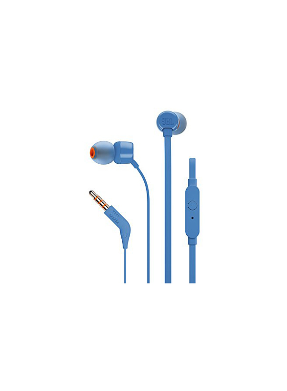JBL Tune 110 Wired In-Ear Earphones, Blue