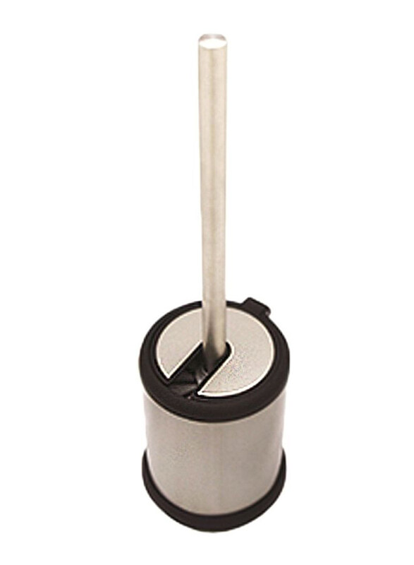 

Generic Toilet Brush with Holder, 40cm, Silver/Black