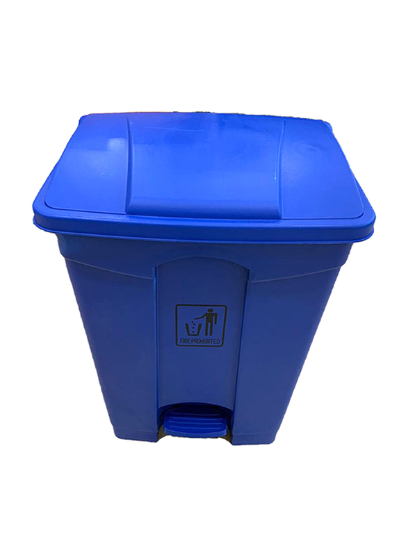 Garbage Bin with Pedal, 68 Litters, Blue