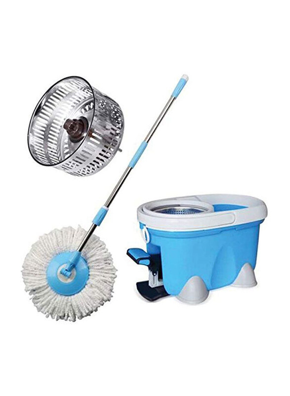 AKC 360 Spin Mop Bucket with Rotating Pedal, 45x118x30cm, Blue/White