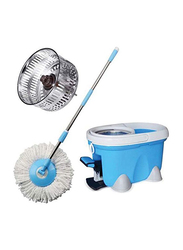 AKC 360 Spin Mop Bucket with Rotating Pedal, 45x118x30cm, Blue/White