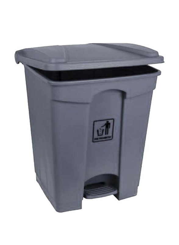 AKC High Quality & Modern Wear-Resistant Garbage Bin, 45 Liters, Grey