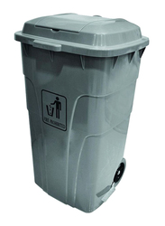 AKC Plastic Trash Bin with Pedal, 240 Litters, Grey