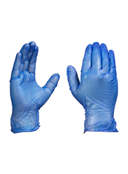 Palm Vinyl Gloves Large, 100 Pieces, Blue