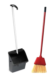 Filmop Upright Broom & Dustpan, Black