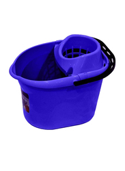 AKC Easy Wring Magic Cleaning Spin Mop Bucket, 13 Liters, Blue