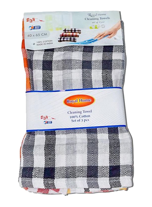 AKC 3-Piece Cotton Kitchen Towels, 40x65cm, Multicolour