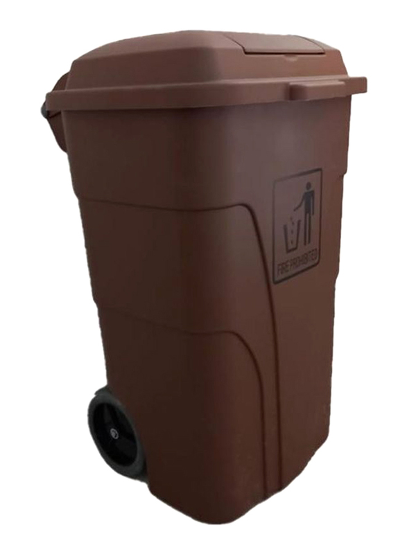 AKC Plastic Trash Bin, 120 Litters, Brown