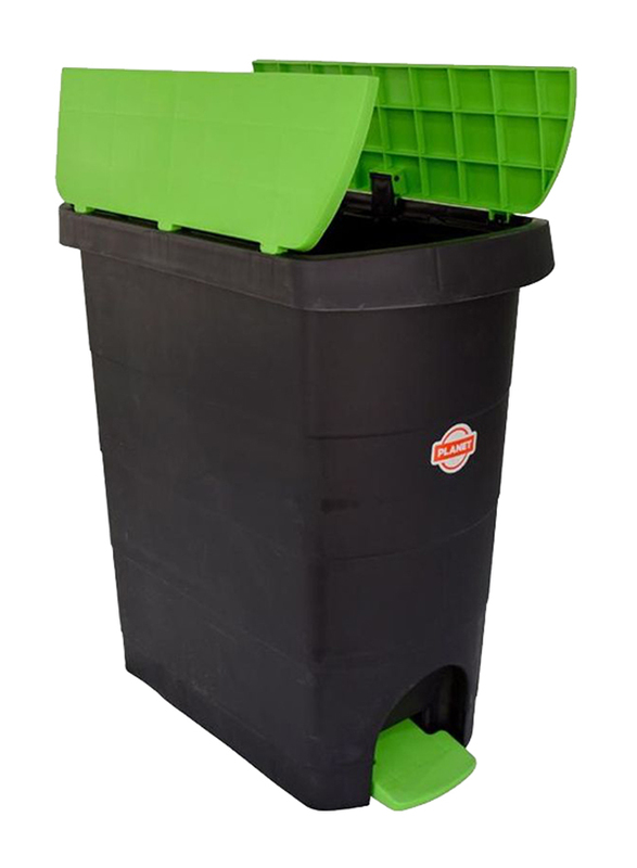 AKC Sturdy and Durable Garbage Bin, 60 Litters, Green/Black