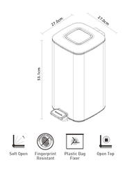 Eko Step Trash Bin, 20 Litters, Gold