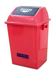 AKC Quadrate Garbage Bin, 40 Litters, Red