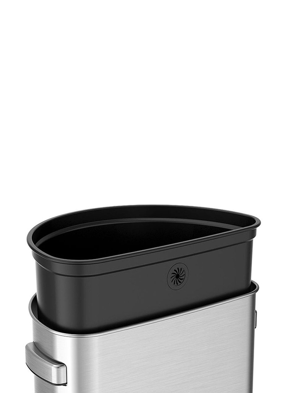 Eko Urban Commercial Open Top Bin, 50 Litters, Silver