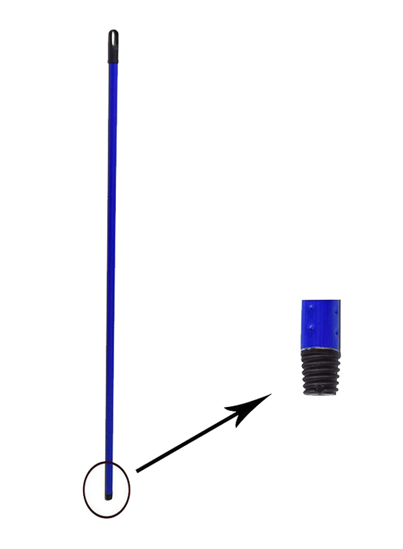 AKC Plastic Soft Broom with Metallic Handle, 28x5cm, Blue