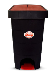 AKC Garbage Bin with Pedal, 20 Litters, Black/Red