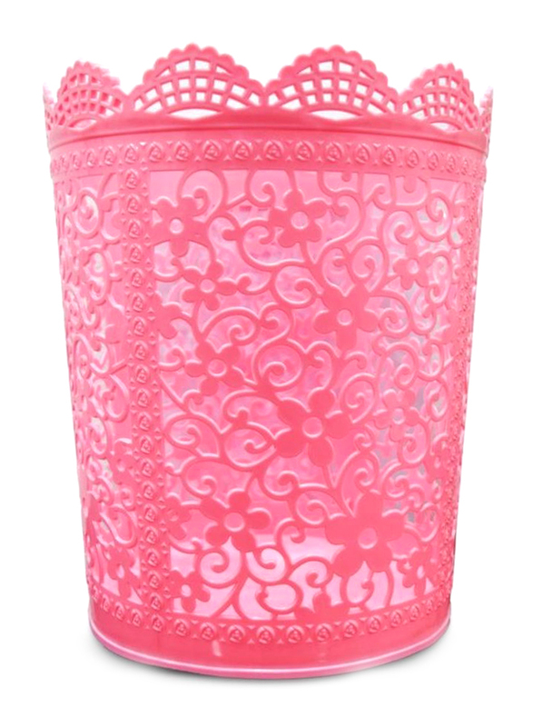 AKC Stylish Plastic Dustbin, Pink