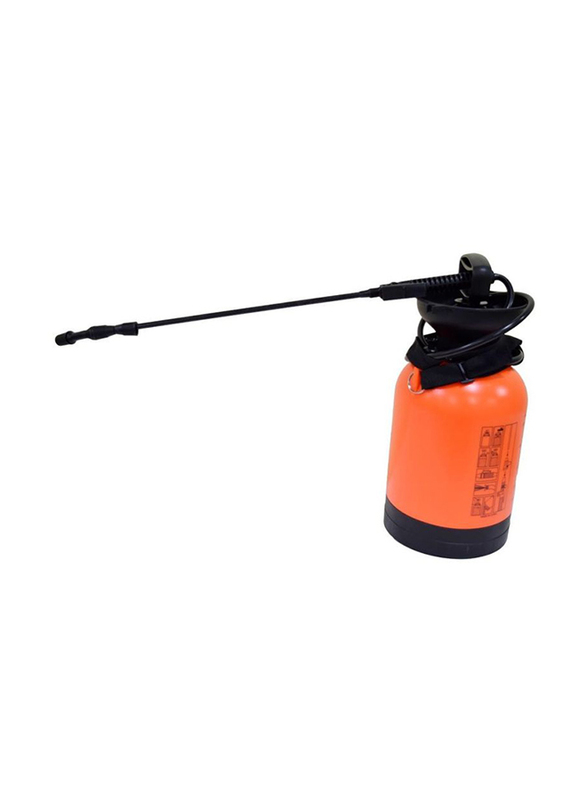 AKC Plastic Spray Bottle with Hose Pipe, 4 Liters, Orange