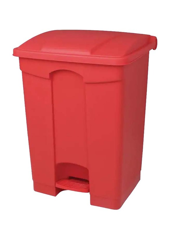 AKC Durable Trash Bin with Pedal, 68 Liters, Red