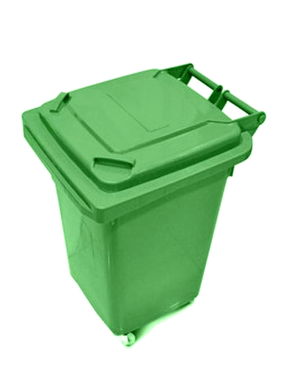 AKC Plastic Garbage Bin, 70 Litters, Green