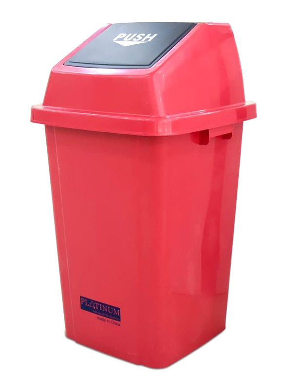 AKC Quadrate Garbage Bin, 100 Litters, Red