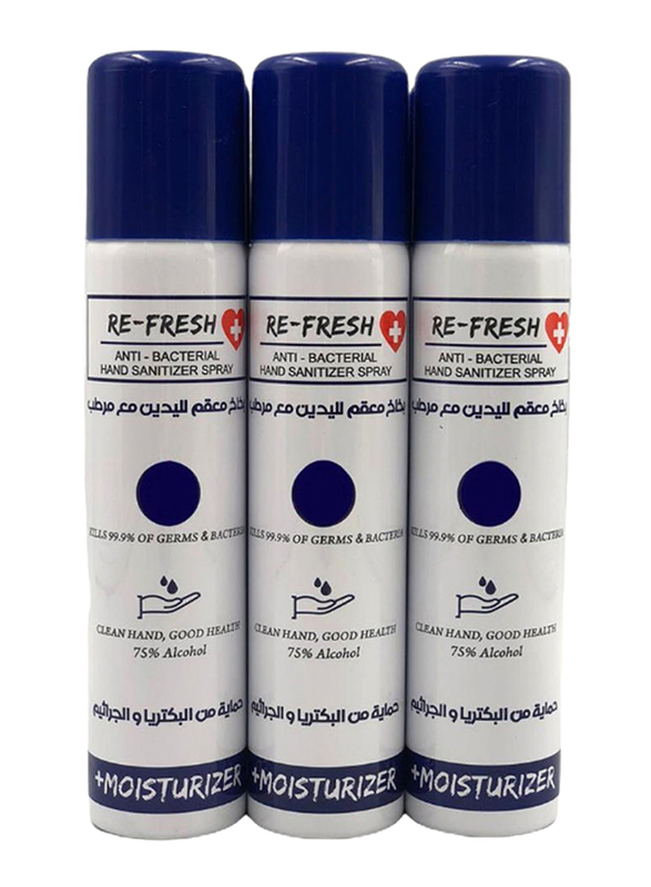Refresh Ocean Wave Hand Sanitizer Spray, 90ml x 3 Piece